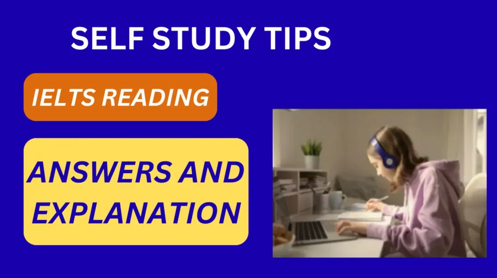self-study tips reading answers
