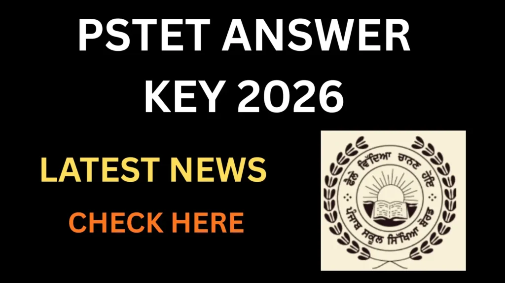 PSTET answer key 2026 out now