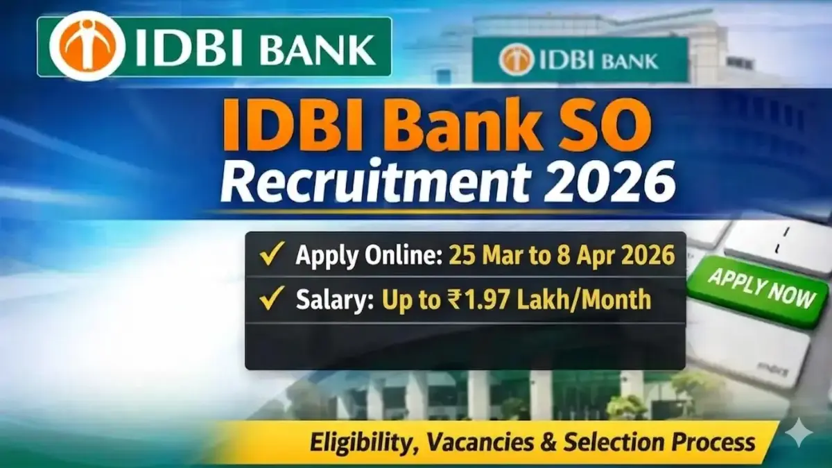 IDBI BANK SO RECRUITMENT 2026 Examschamp