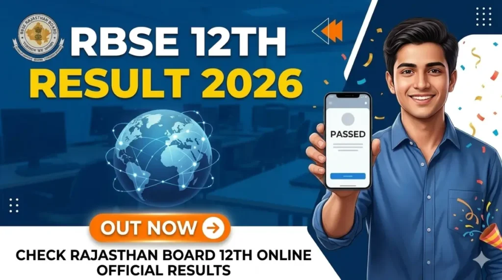 RBSE 12th result 2026 declared now. how to check