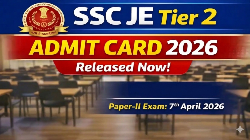 ssc je tier 2 admit card 2026 out now