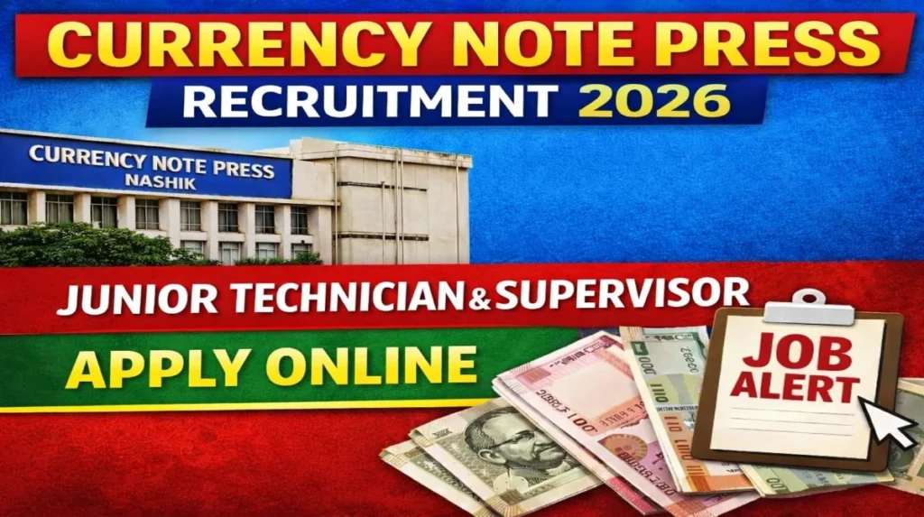 CURRENCY NOTE PRESS RECRUITMENT 2026 examschamp