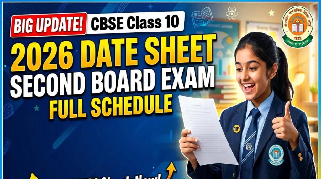 CBSE CLASS 10 SECOND PHASE DATE SHEET OUT NOW