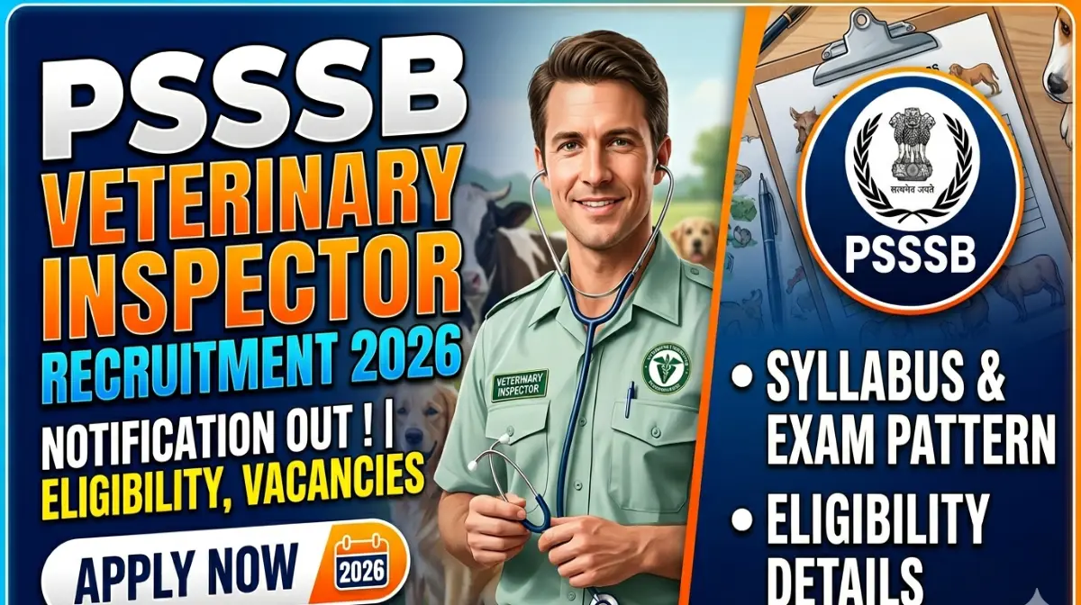 PSSSB VETERINARY INSPECTOR RECRUITMENT 2026 OUT