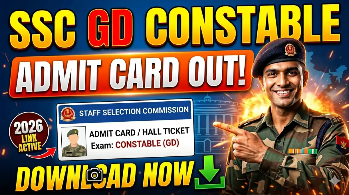 SSC GD ADMIT CARD 2026 OUT NOW