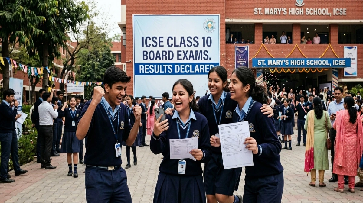 ICSE CLASS 10 RESULT DECLARED ON WEBSITE