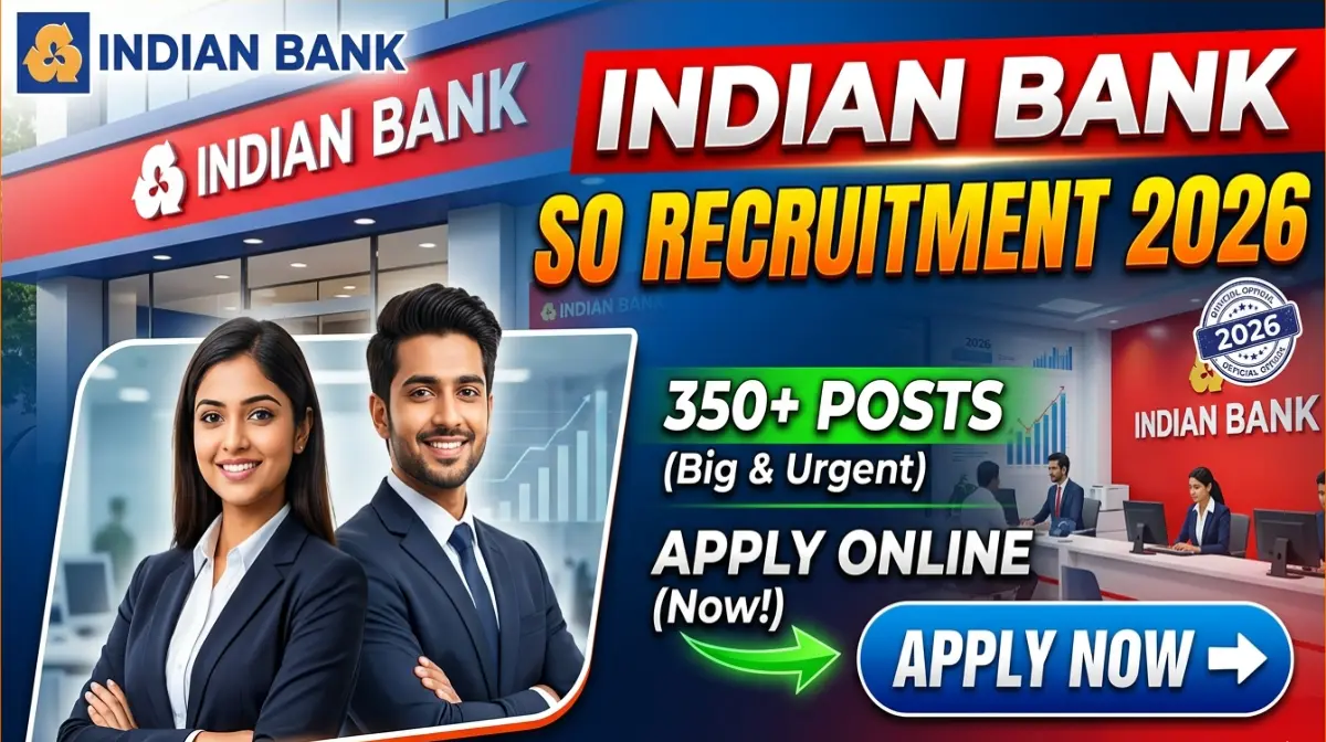 Indian Bank SO Recruitment 2026 Notification Out