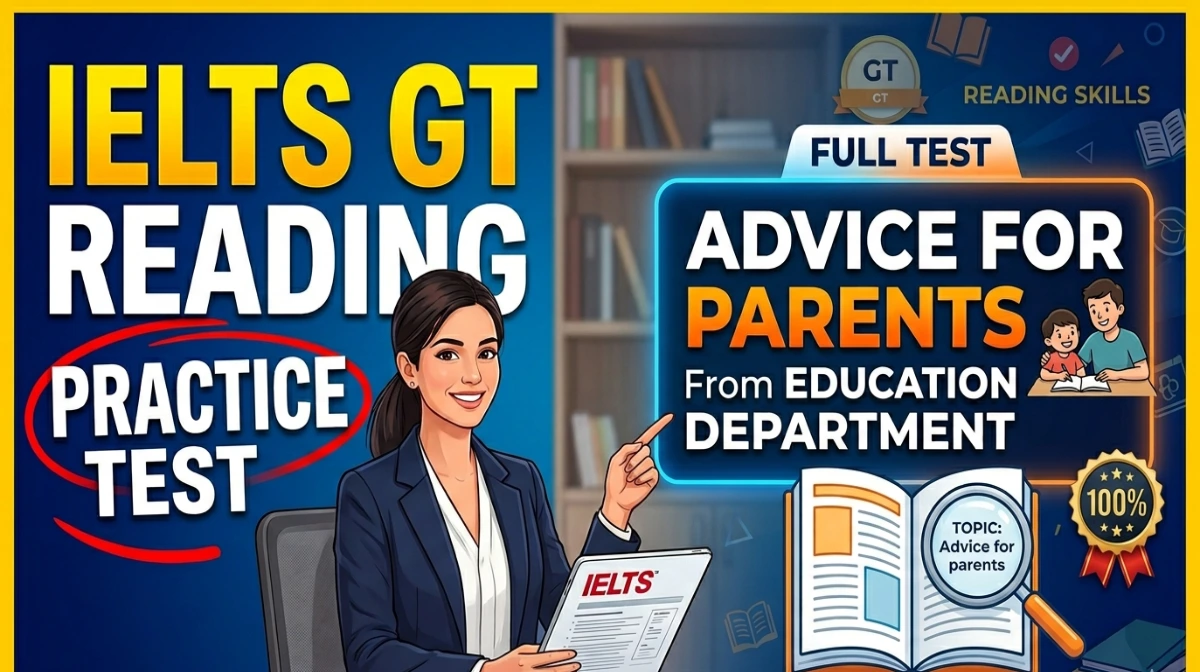 ADVICE FOR PARENTS FROM EDUCATION DEPARTMENT IELTS READING ANSWERS