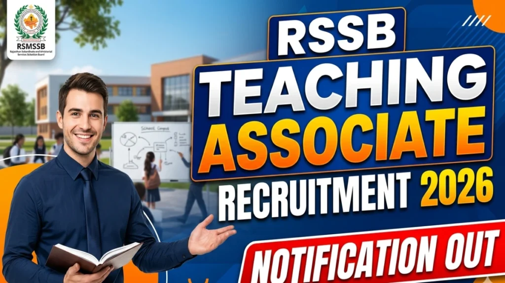 RSSB TEACHING ASSOCIATE RECRUITMENT 2026 NOTIFICATION OUT