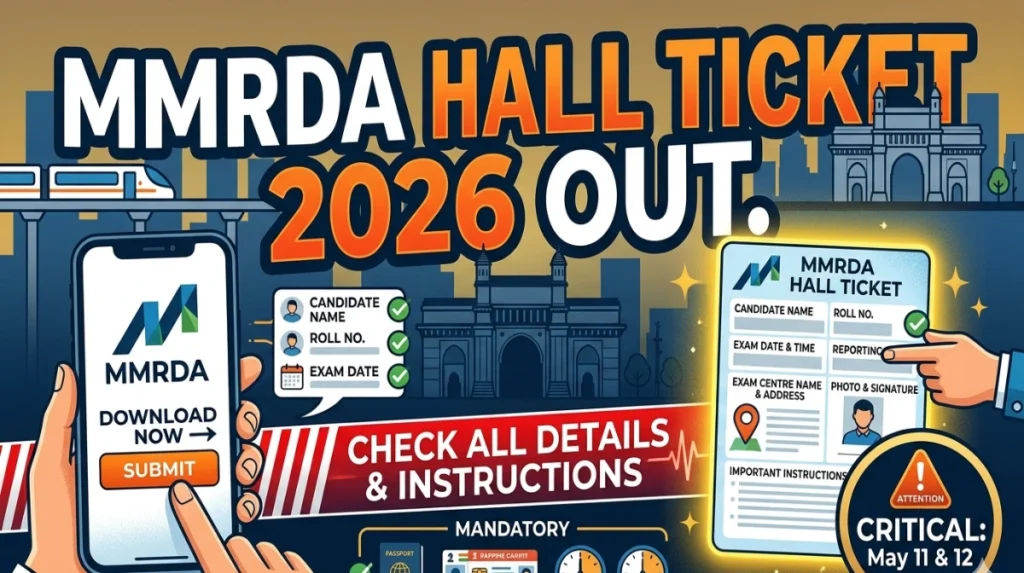 MMRDA Hall Ticket 2026 out. check details