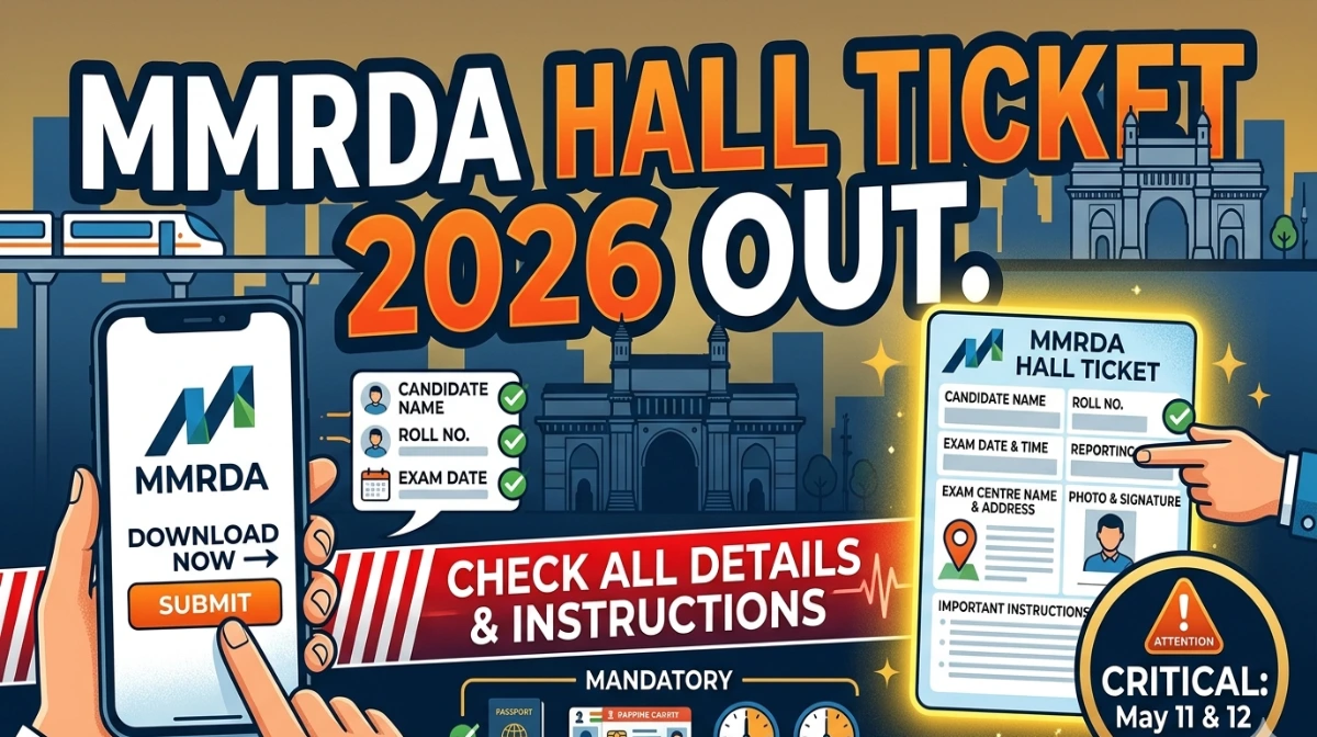 MMRDA Hall Ticket 2026 out. check details