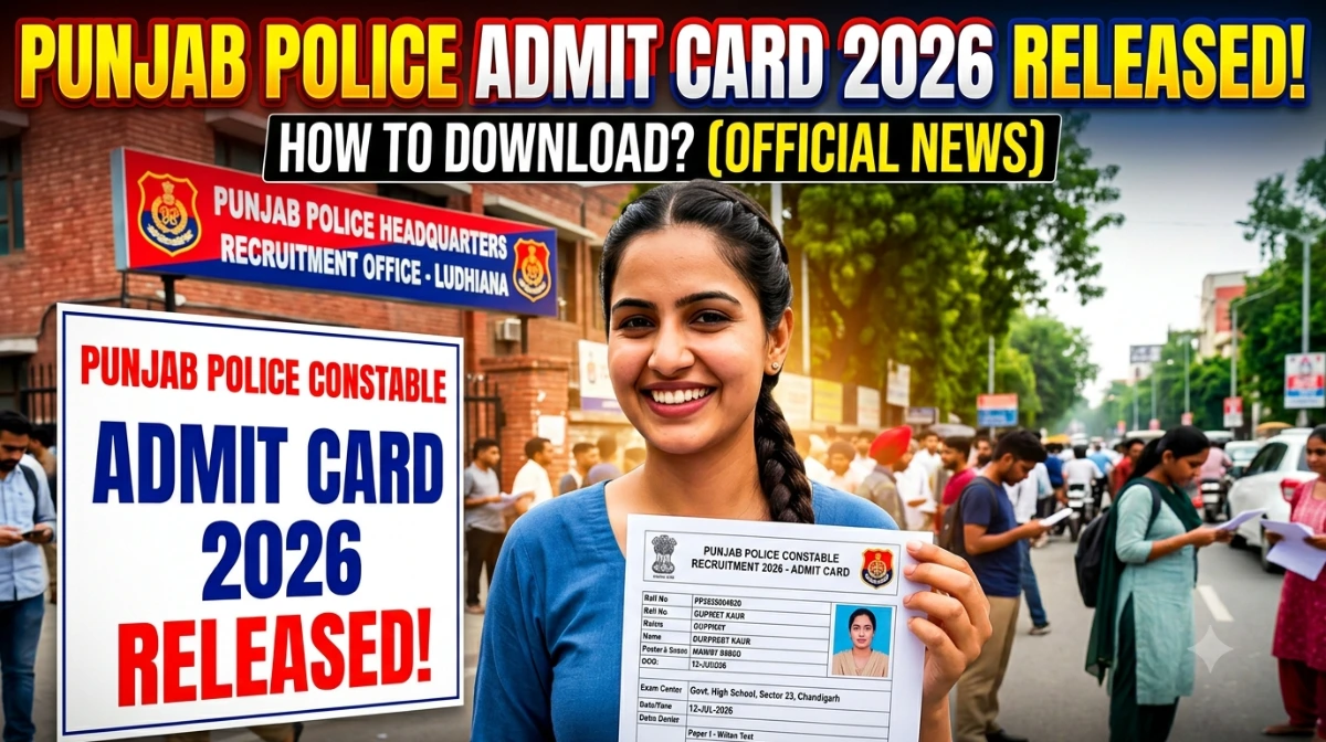 punjab police constable admit card 2026 released. download link