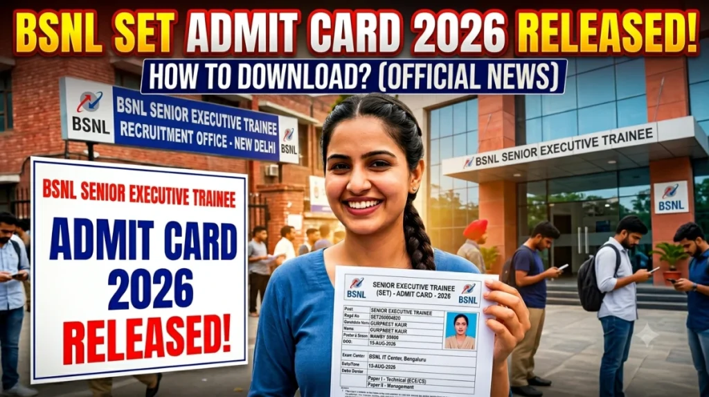 BSNL SET ADMIT CARD 2026 RELEASED