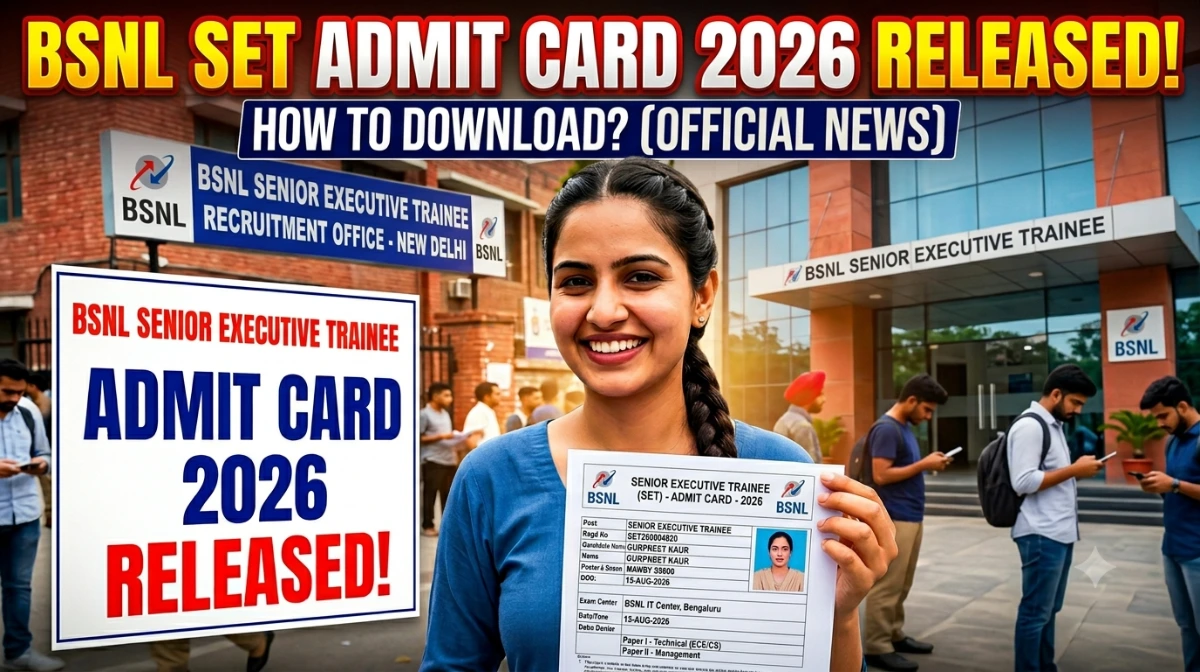 BSNL SET ADMIT CARD 2026 RELEASED