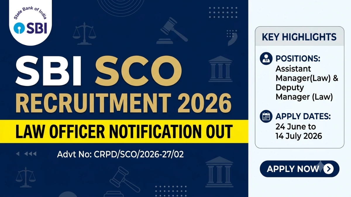 sbi sco law recruitment 2026 notification out
