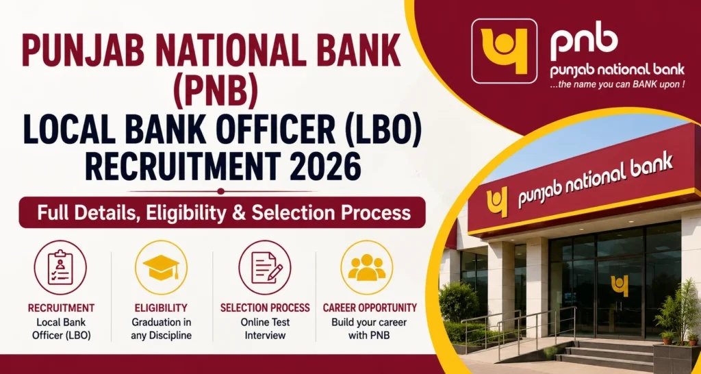 PNB LBO RECRUITMENT 2026 NOTIFICATION