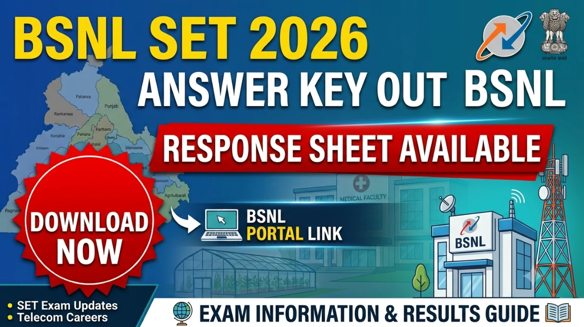 BSNL SET ANSWER KEY 2026 OUT
