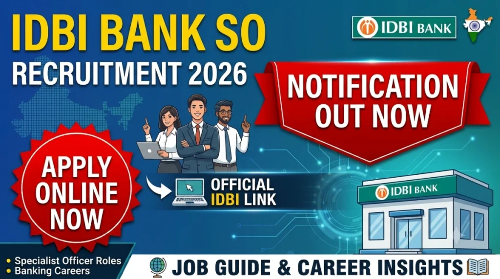 IDBI BANK SO RECRUITMENT 2026 NOTIFICATION OUT