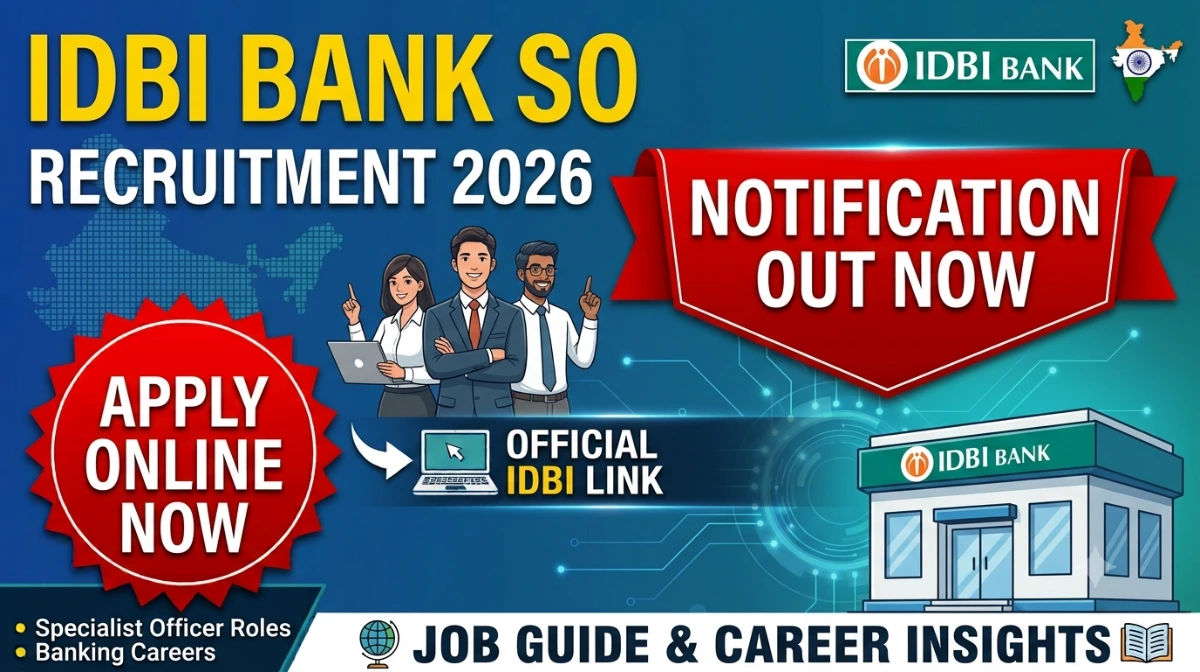 IDBI BANK SO RECRUITMENT 2026 NOTIFICATION OUT