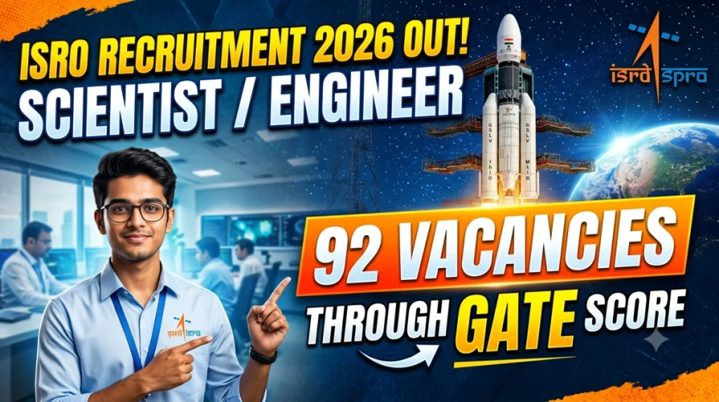 ISRO SCIENTIST/ENGINEER RECRUITMENT  2026 THROUGH GATE