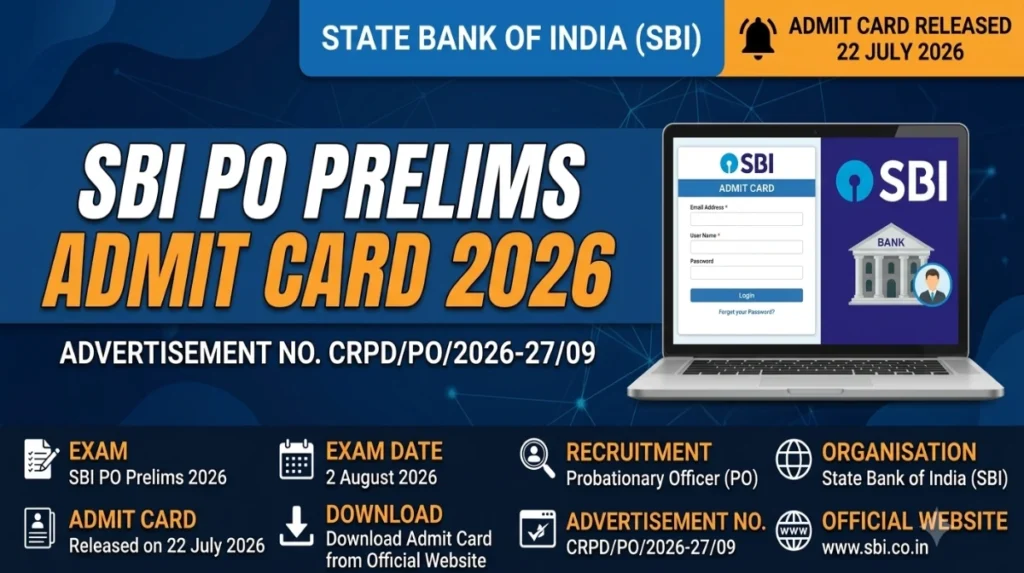 SBI PO PRELIMS ADMIT CARD 2026