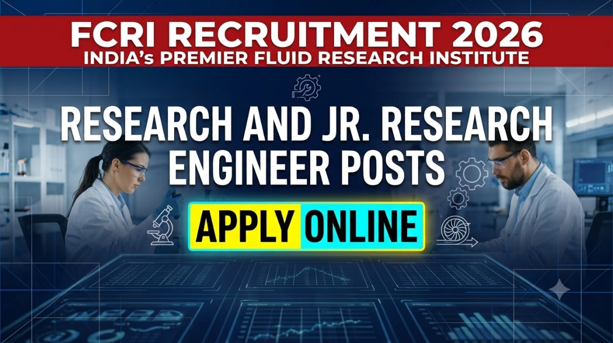 FCRI Recruitment 2026, Apply Online for Research Engineer & Junior Research Engineer Posts