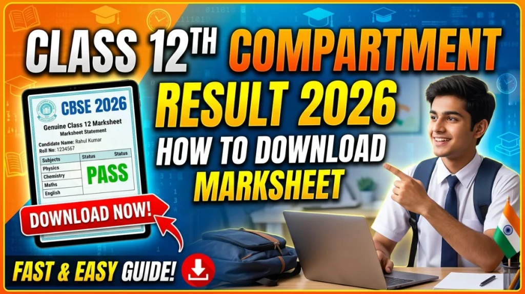 how to download cbse class 12th compartment result 2026