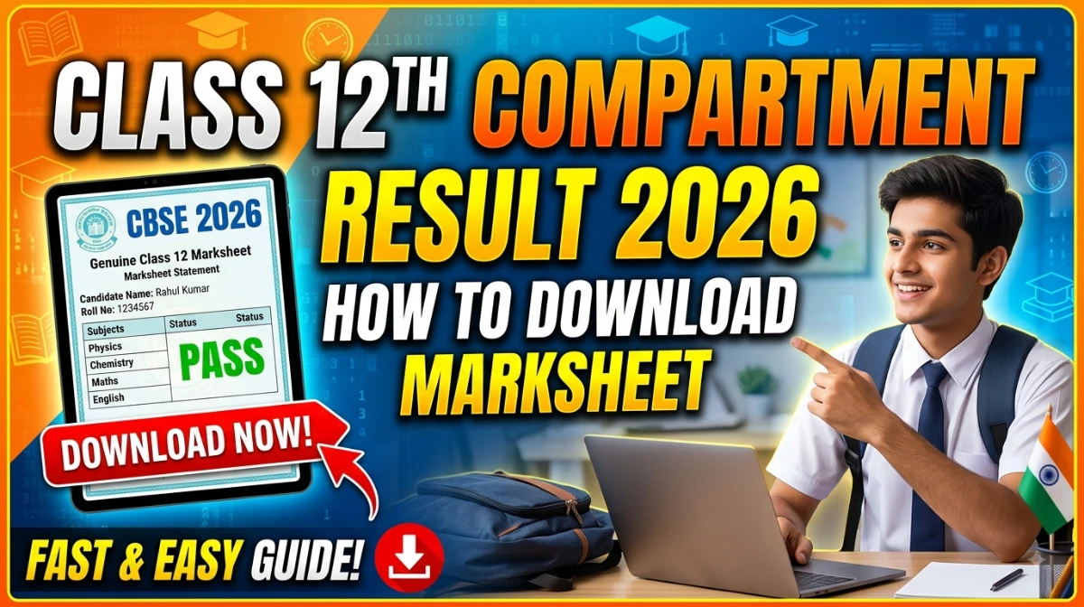 how to download cbse class 12th compartment result 2026