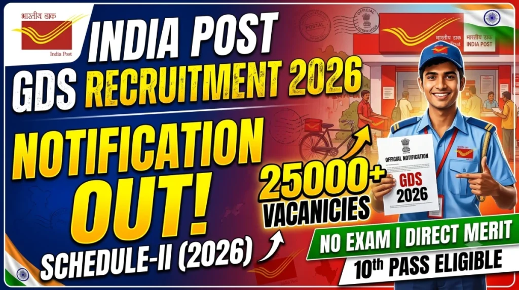 INDIA POST GDS RECRUITMENT 2026 NOTIFICATION