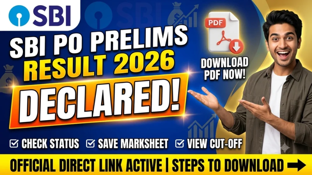 sbi po prelims result 2026 download link