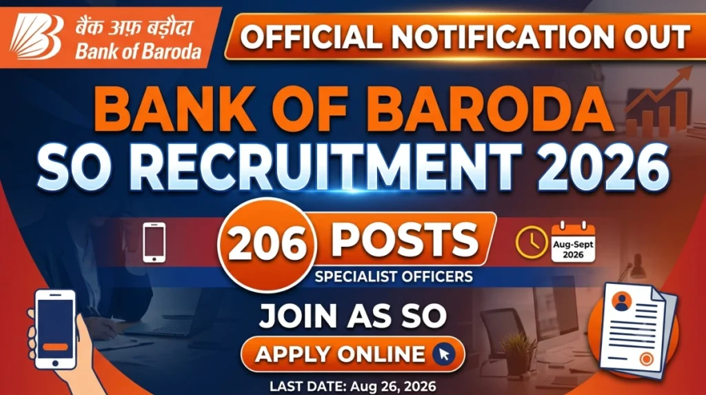 Bank of Baroda SO Recruitment 2026 notification pdf