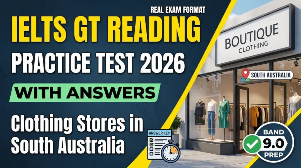 CLOTHING STORES IN SOUTH AUSTRALIA READING ANSWERS