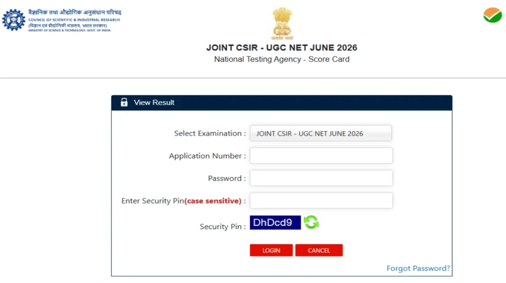 CSIR NET Result 2026 DECLARED ON WEBSITE