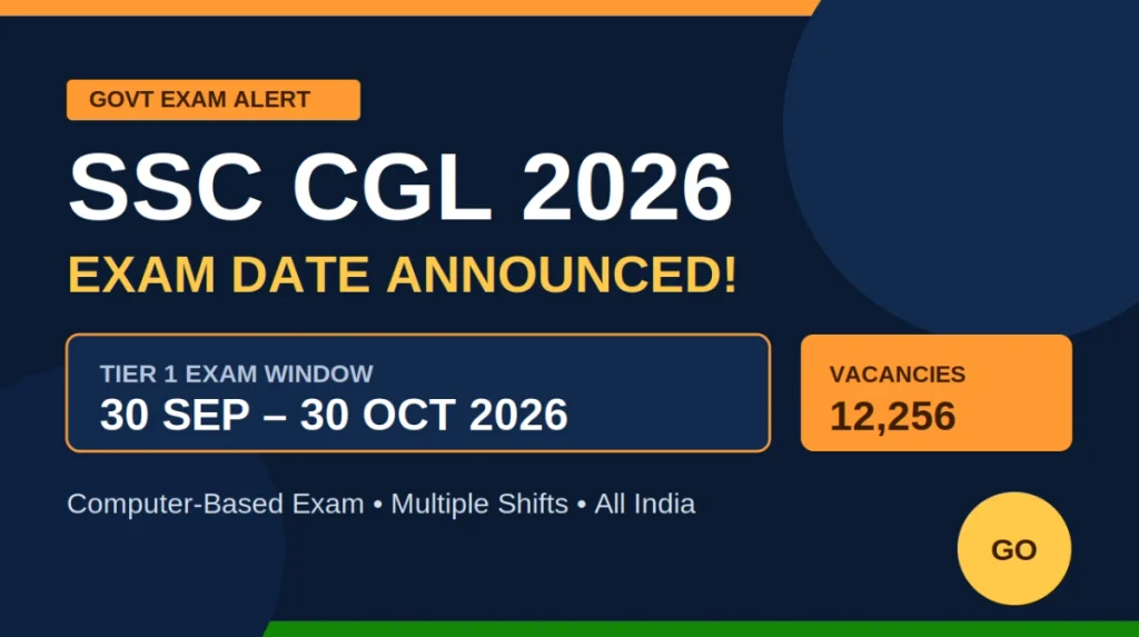 ssc cgl 2026 exam date announced